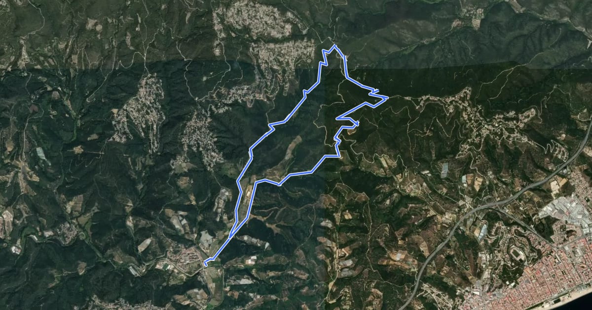 Маршрут Sant Cebrià de Vallalta на спутниковом снимке