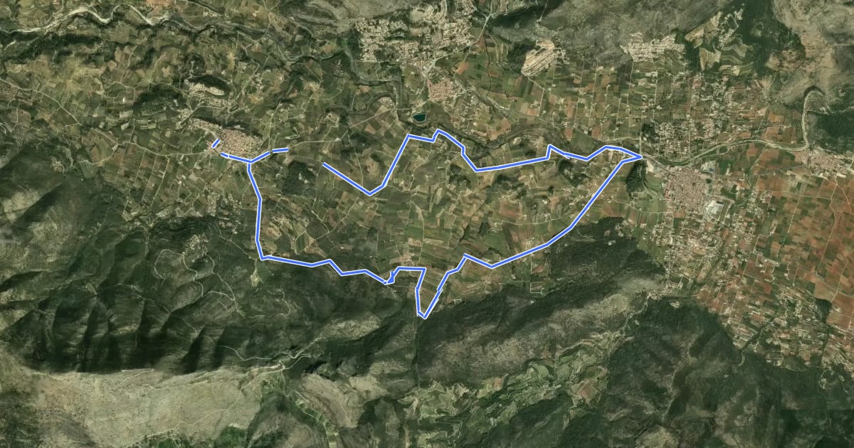 Маршрут Sant Joan de la Mosquera на спутниковом снимке