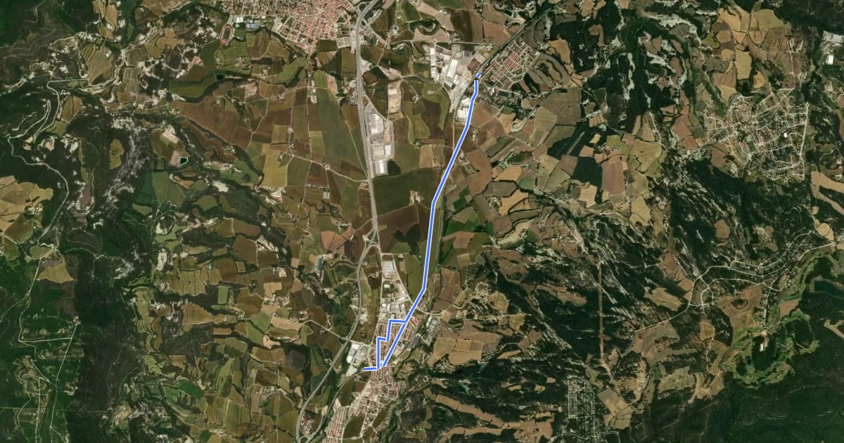 Маршрут Sant Miquel de Balenyà - Balenyà на спутниковом снимке