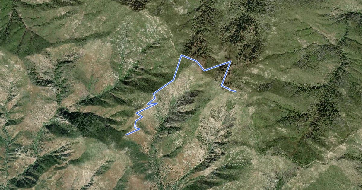 Маршрут Santa Lucia Peak Trail на спутниковом снимке