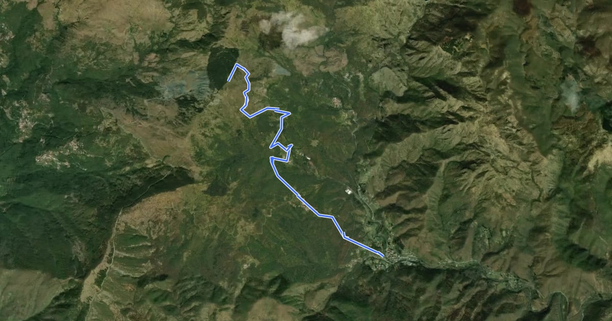 Маршрут Santa Maria Mezzano - Campeggi - La Rocchetta (Alta Via dei Monti Liguri) на спутниковом снимке