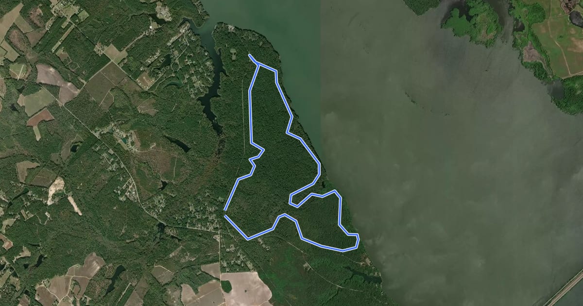 Маршрут Santee Bike Trail на спутниковом снимке