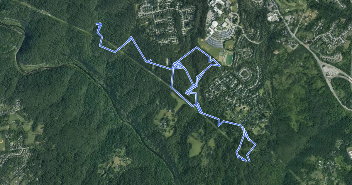 Маршрут Santee Branch Trail на спутниковом снимке