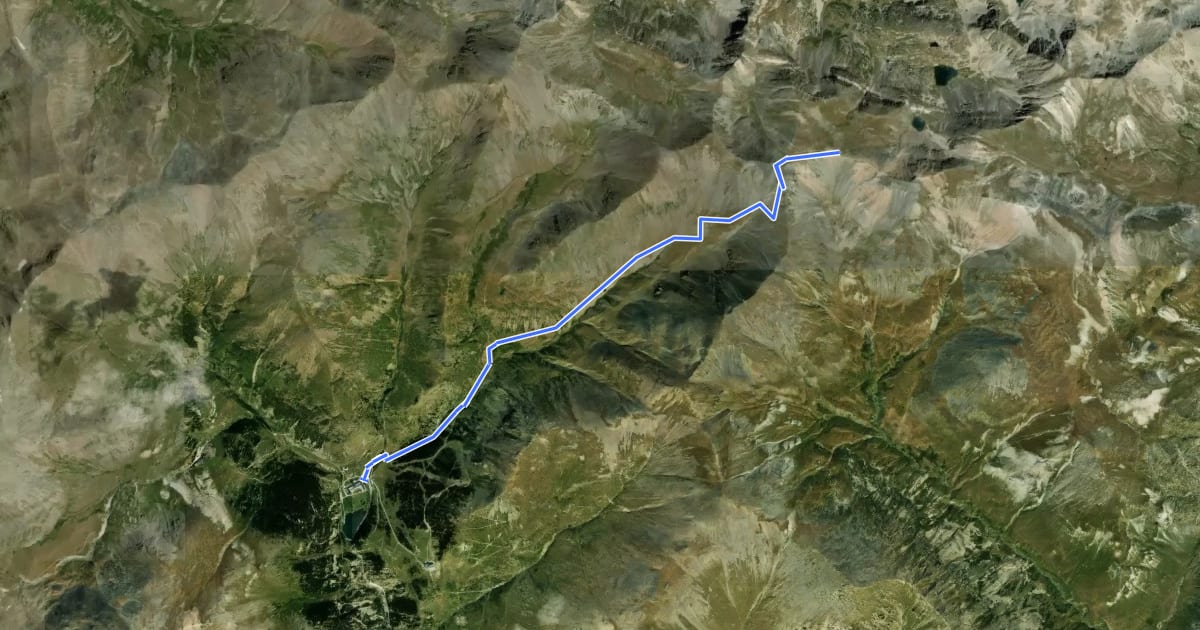 Маршрут Santuari de Núria al Coll de Carançà на спутниковом снимке