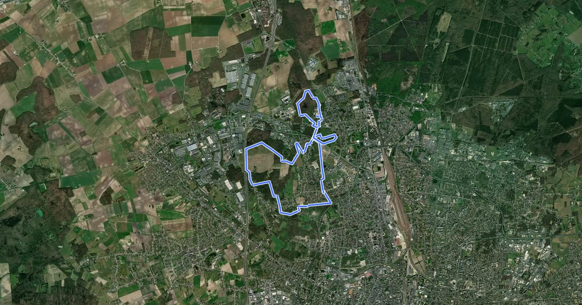 Маршрут Saran une Ville à la Campagne на спутниковом снимке