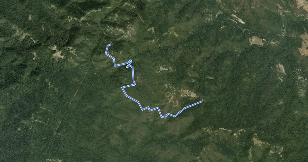 Маршрут Saratoga Gap Trail на спутниковом снимке
