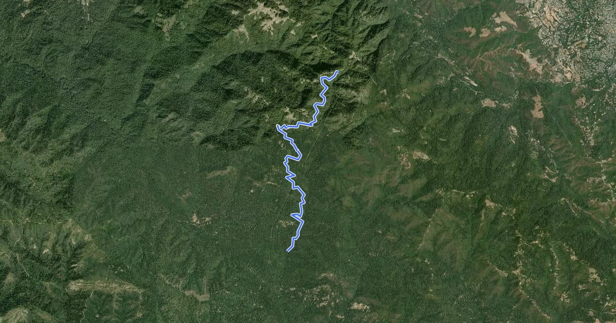 Маршрут Saratoga Toll Road Trail на спутниковом снимке