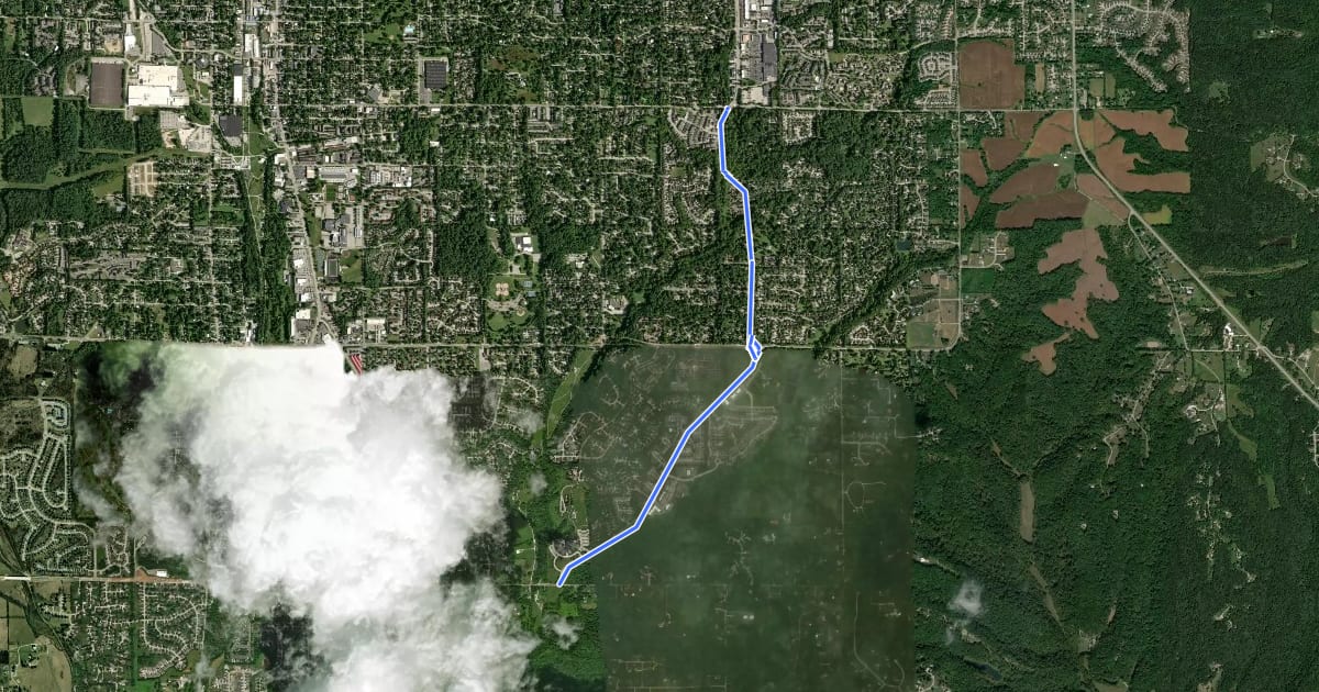 Маршрут Sare Road Sidepath на спутниковом снимке
