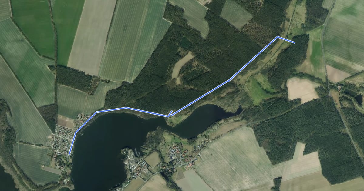 Маршрут Sarkow-Friedland на спутниковом снимке