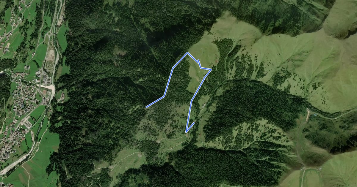 Маршрут Sas de Pere da Fech на спутниковом снимке