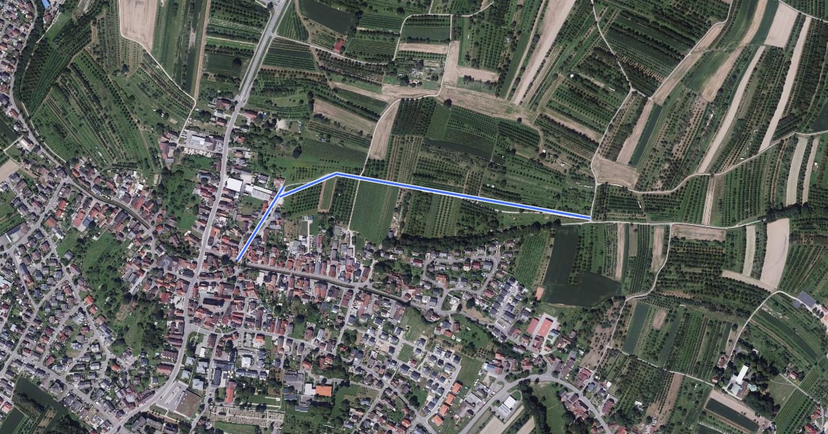 Маршрут Sasbach Brücke Lindenplatz - Zehntfrei на спутниковом снимке