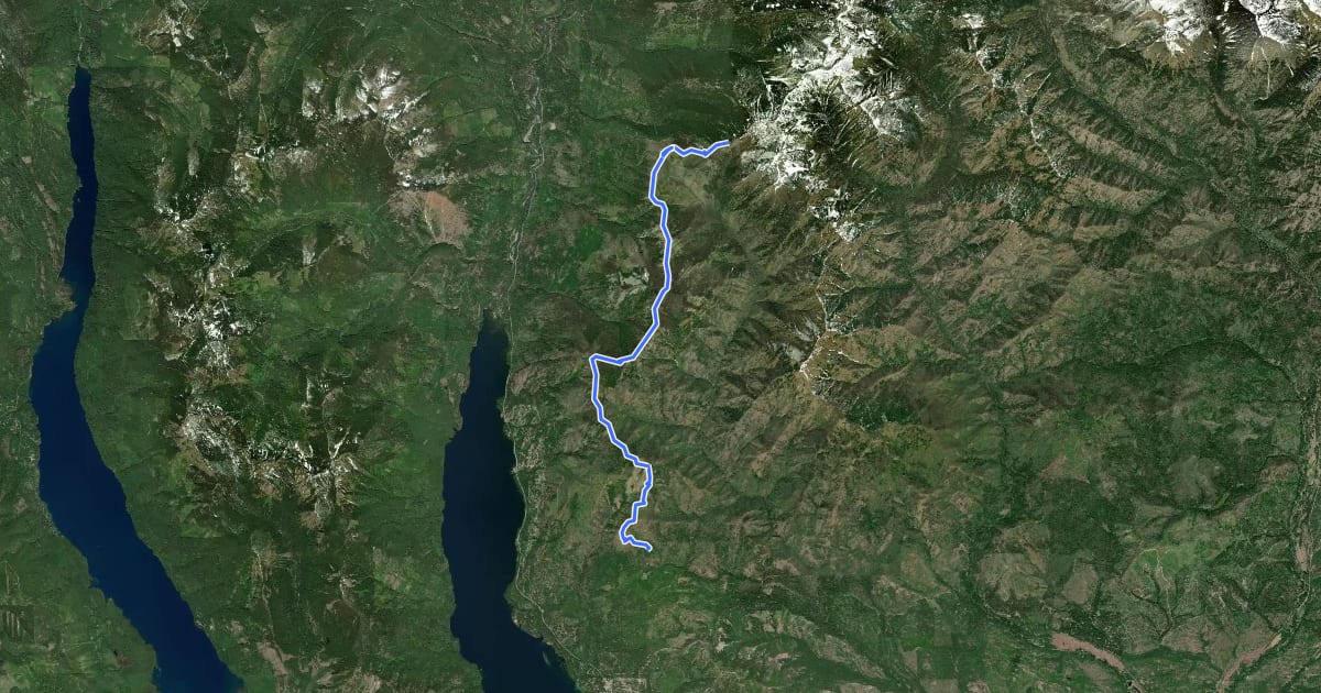 Маршрут Sasse Mountain Trail на спутниковом снимке