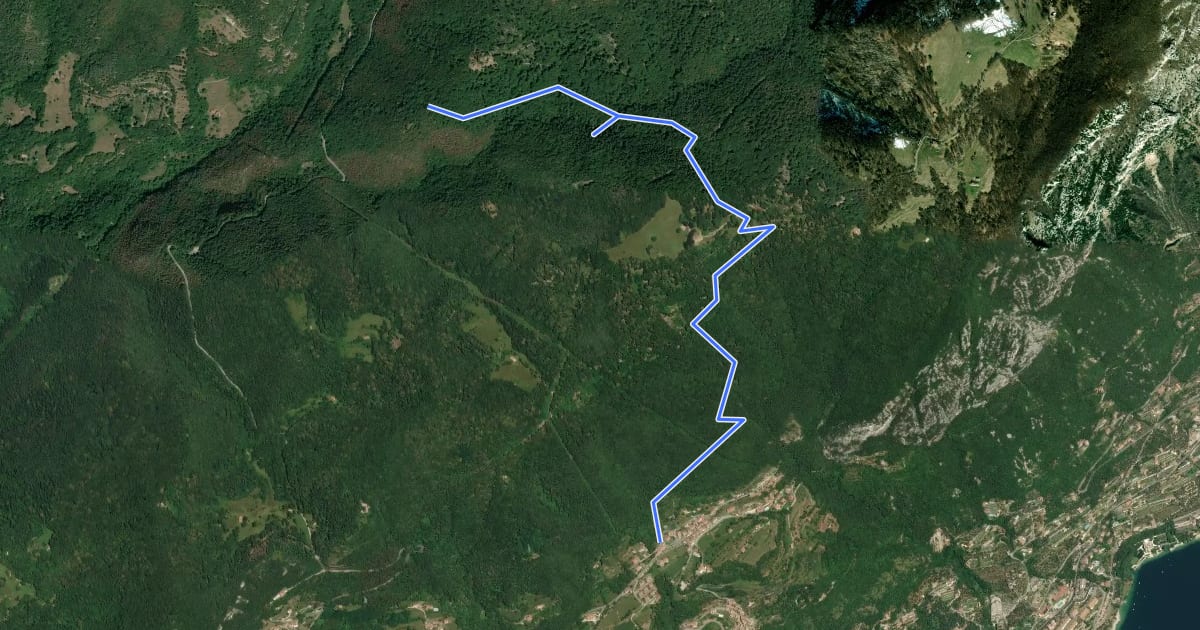 Маршрут Sasso, Monte Caminala на спутниковом снимке