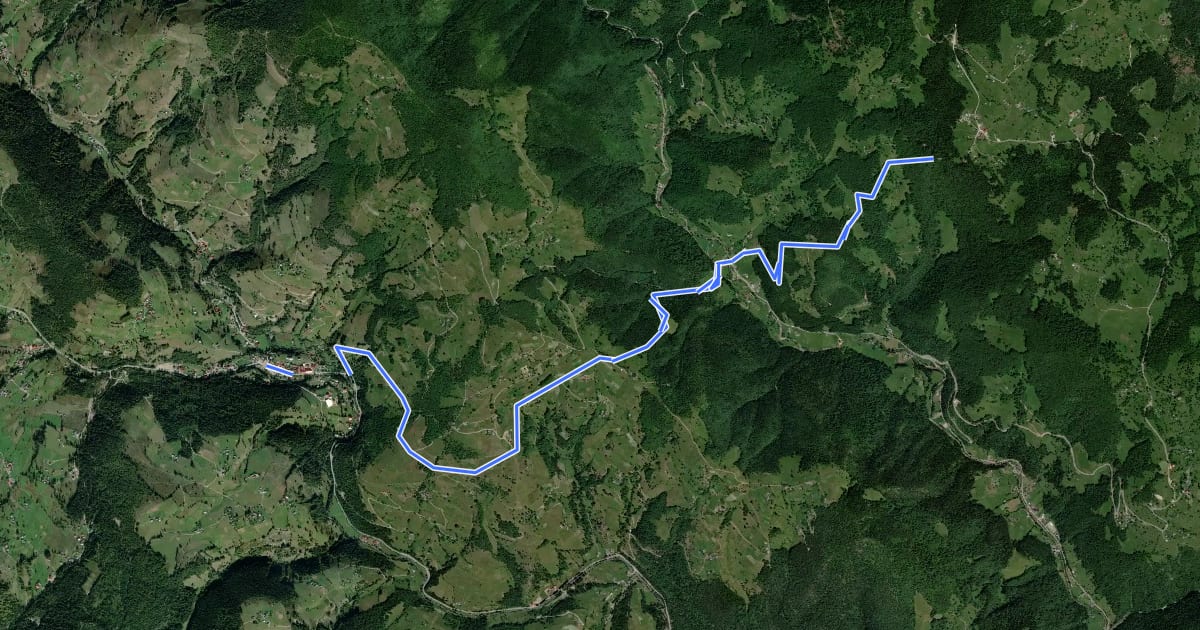 Маршрут sat Arieșeni - Peștera Ghețarul Scărișoara на спутниковом снимке