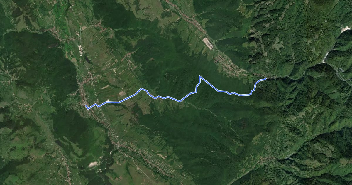Маршрут sat Băița - oraș Vașcău на спутниковом снимке