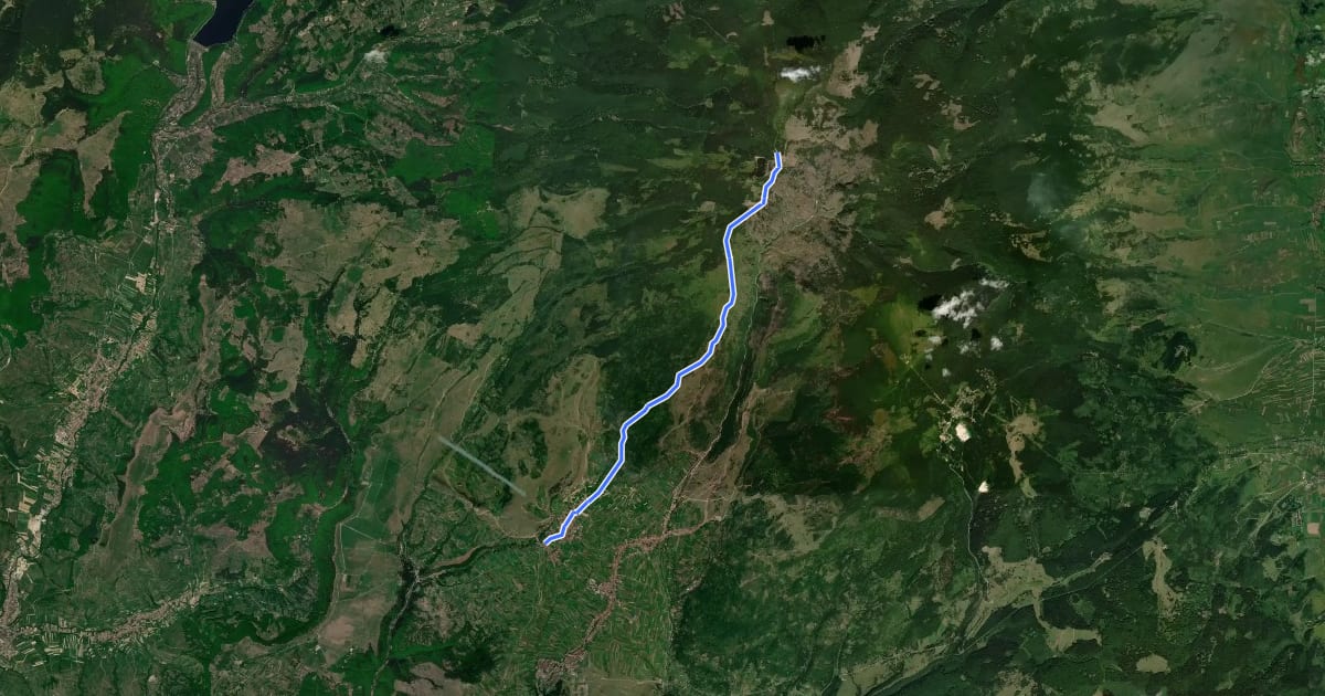 Маршрут sat Căpâlnița - Vf. Muntele Ascuțit - Stațiunea Harghita Mădăraș на спутниковом снимке