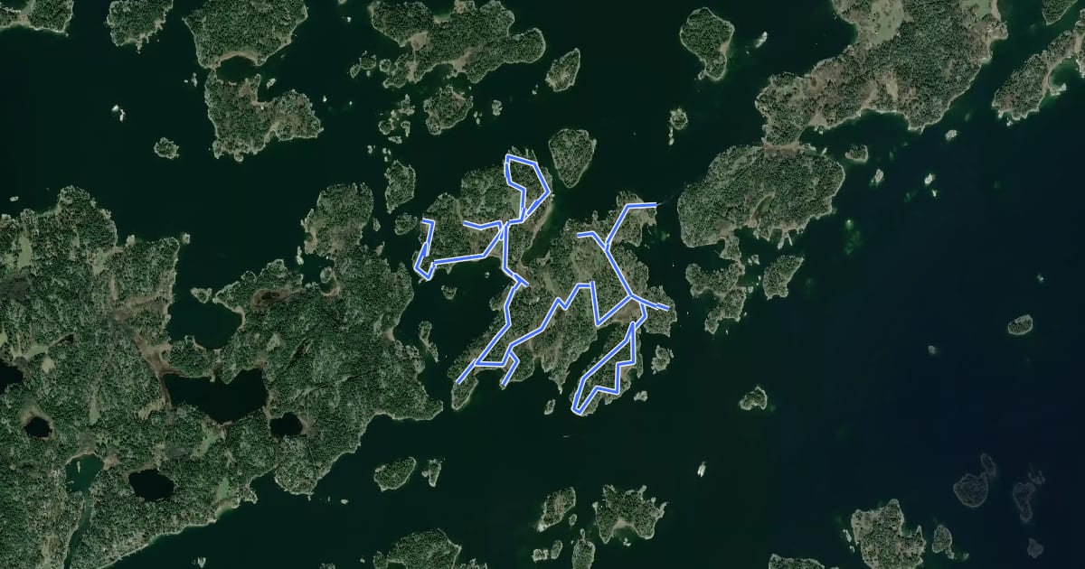 Маршрут SAT Etapp Finnhamn на спутниковом снимке
