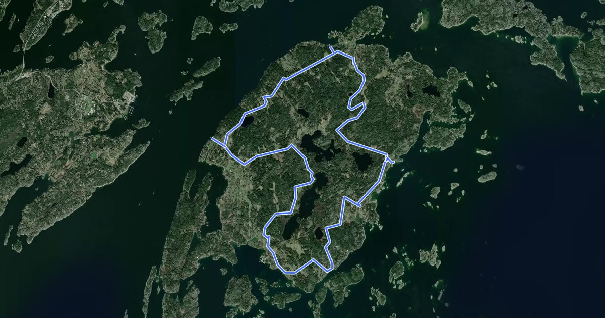 Маршрут SAT Etapp Runmarö на спутниковом снимке