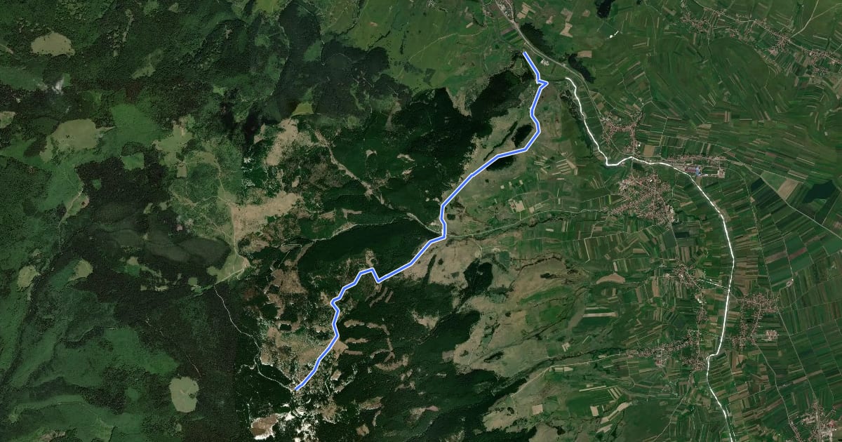 Маршрут sat Jigodin-Băi - Coasta Mocirla Agrișului - sat Sântimbru-Băi на спутниковом снимке