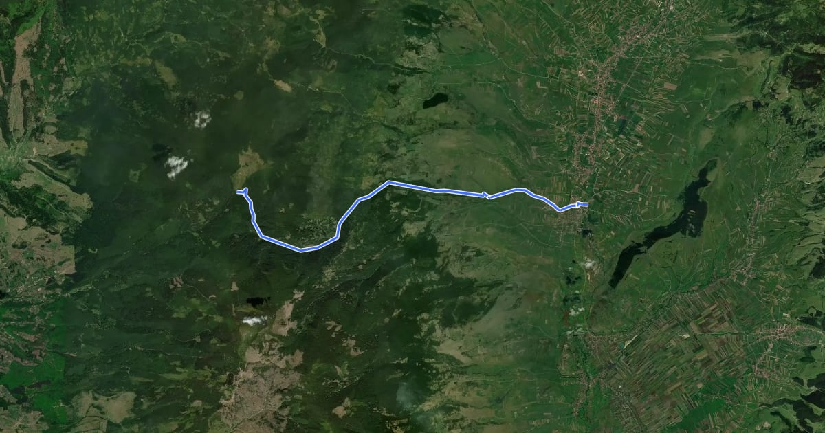Маршрут sat Mădăraș - Valea Mădărașul Mare - Pasul Fertău на спутниковом снимке