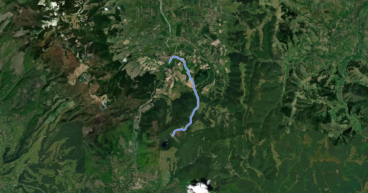 Маршрут sat Tușnadu Nou - Tinovul Mohos - Cabana Lacul Sfânta Ana на спутниковом снимке