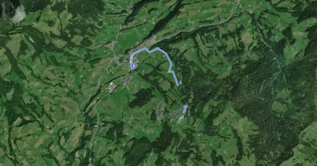 Маршрут Sattel Talstation - Mostelberg на спутниковом снимке