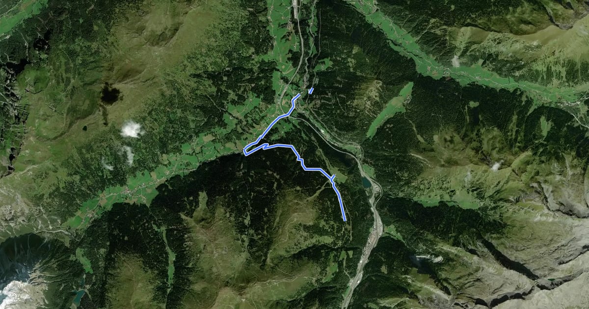 Маршрут Sattelbergalm на спутниковом снимке