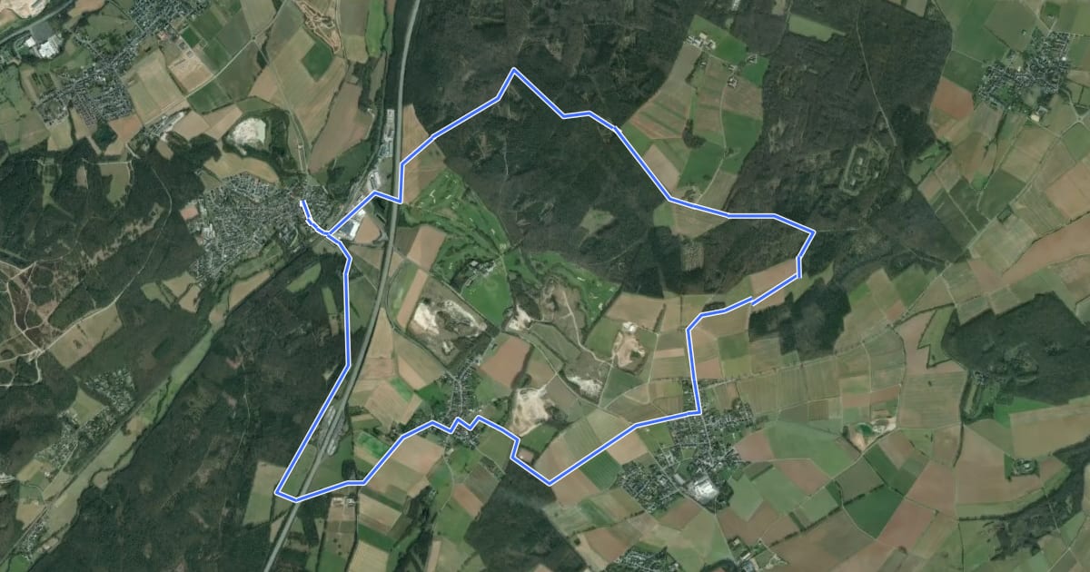 Маршрут Satzvey Rundweg 3 на спутниковом снимке