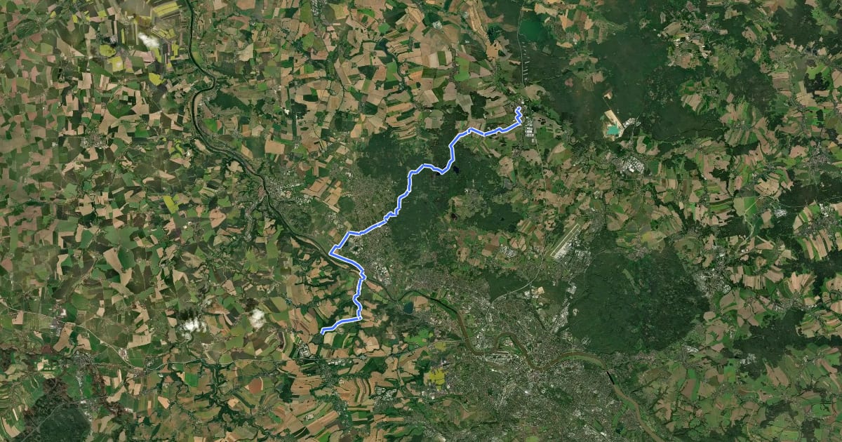 Маршрут Saubachtal-Salzstraße-Radroute на спутниковом снимке
