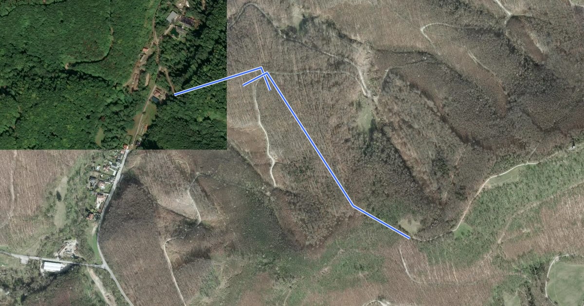 Маршрут Sauberg-Trail на спутниковом снимке