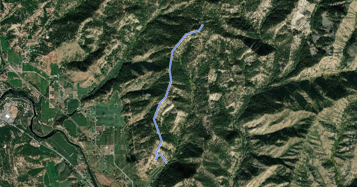 Маршрут Sauer's Mountain Trail на спутниковом снимке