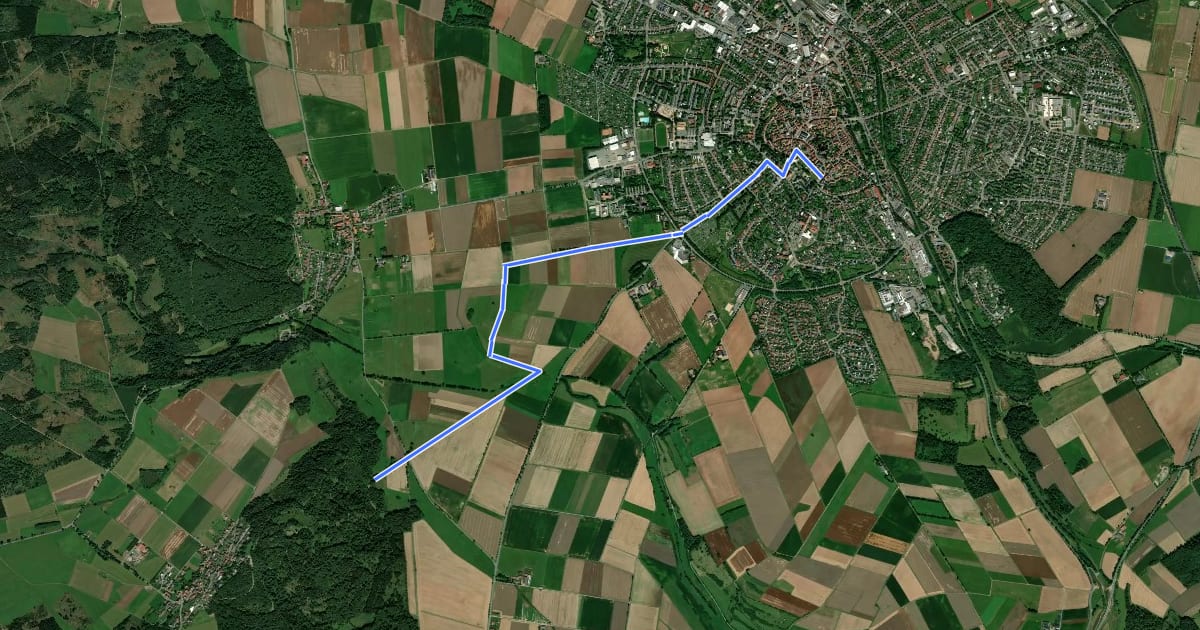 Маршрут Sauerland-Höhenflug на спутниковом снимке