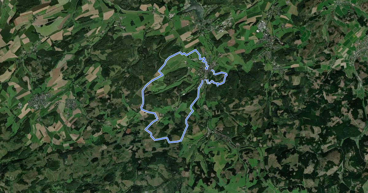 Маршрут Sauerland-Höhenflug Allendorf на спутниковом снимке