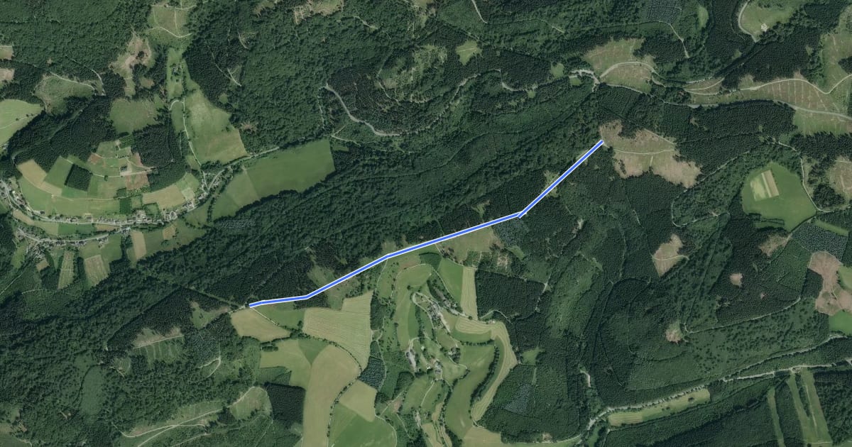 Маршрут Sauerland Höhenflug - Zugangsweg Altastenberg на спутниковом снимке