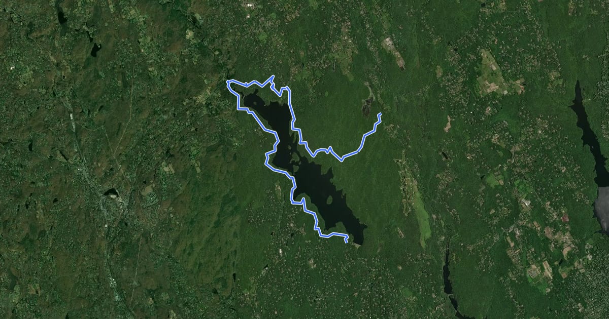 Маршрут Saugatuck Trail на спутниковом снимке