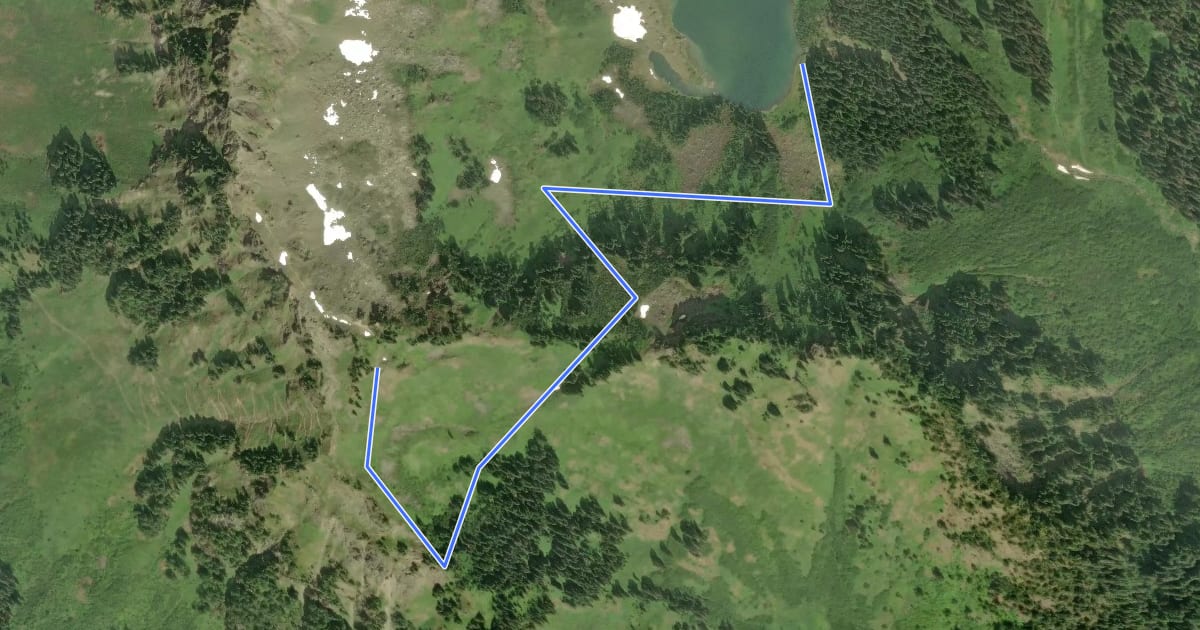 Маршрут Sauk Lake Trail на спутниковом снимке
