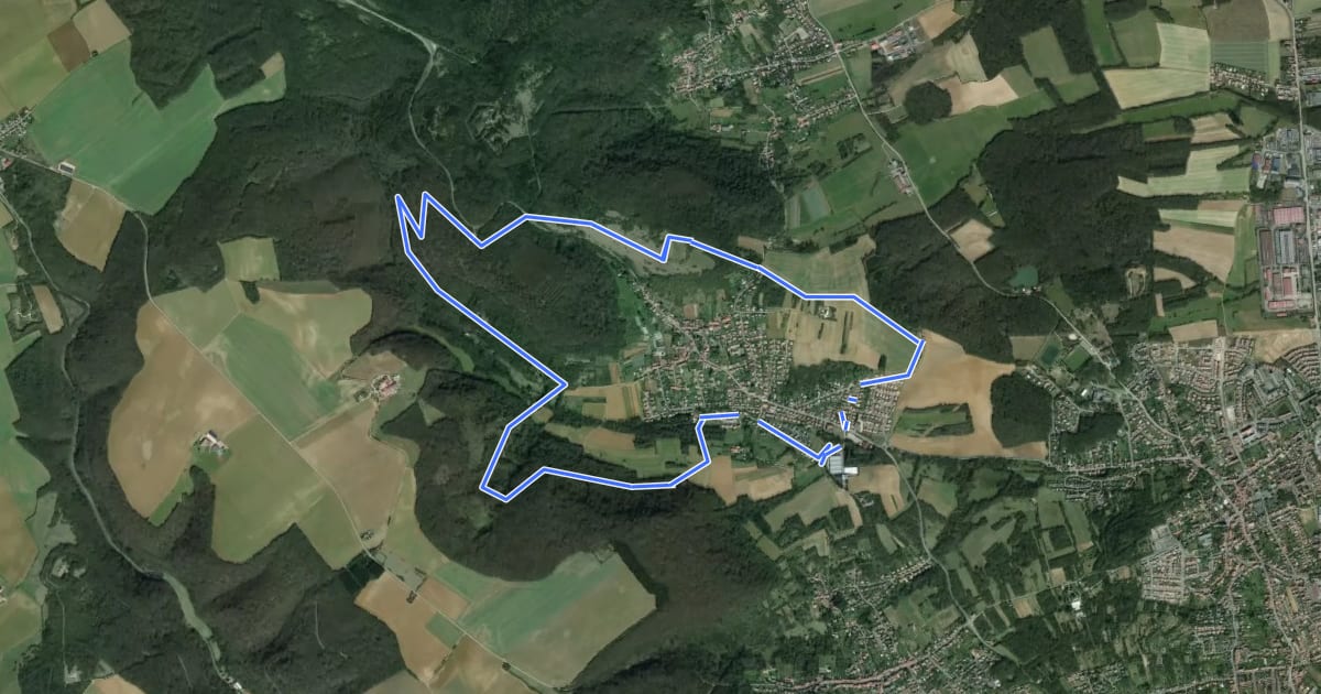 Маршрут Saulny Circuit Panoramique на спутниковом снимке