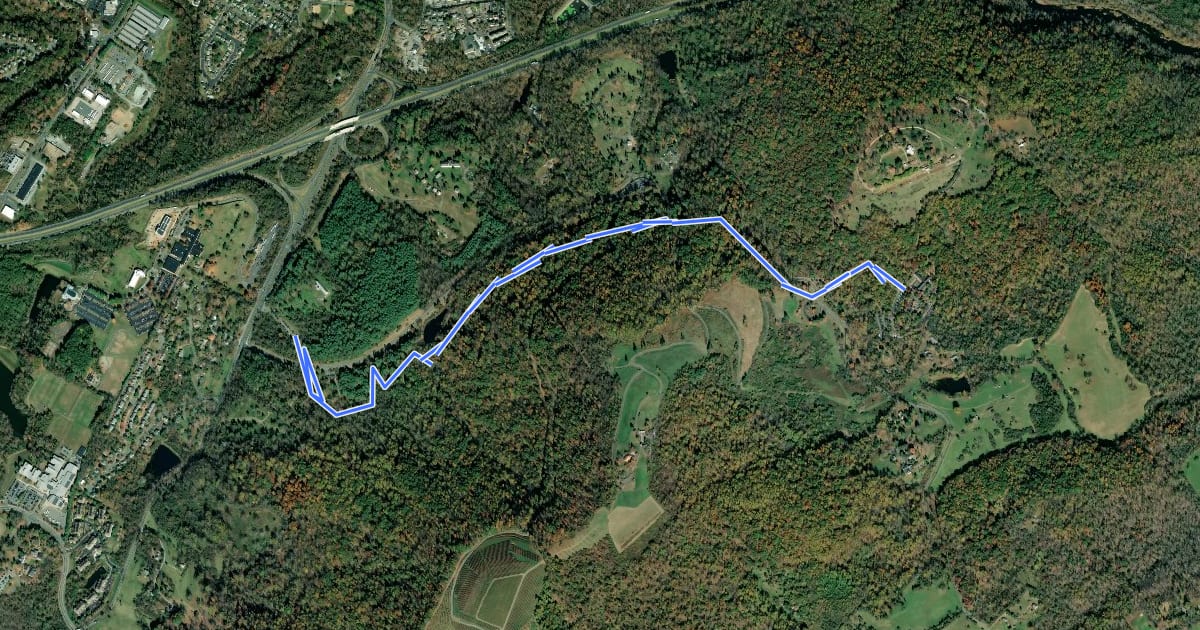 Маршрут Saunders-Monticello Trail на спутниковом снимке