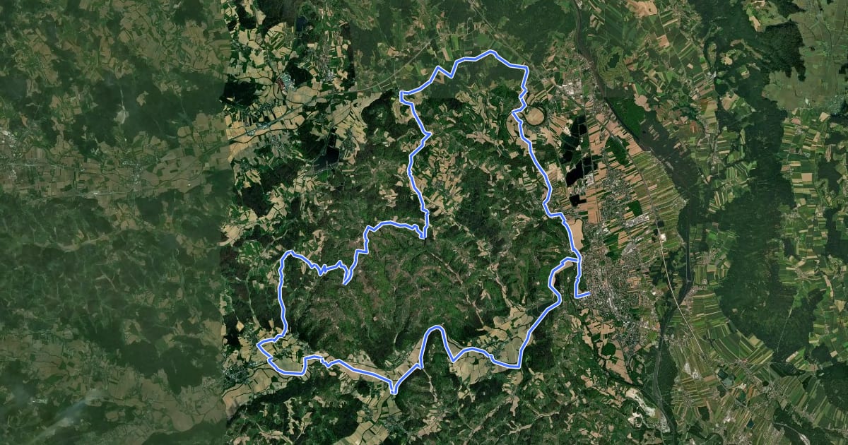 Маршрут Sausaler Tour на спутниковом снимке
