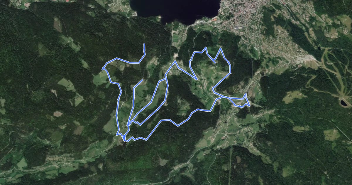 Маршрут Saut de la Bourrique - Tour de Mérelle на спутниковом снимке