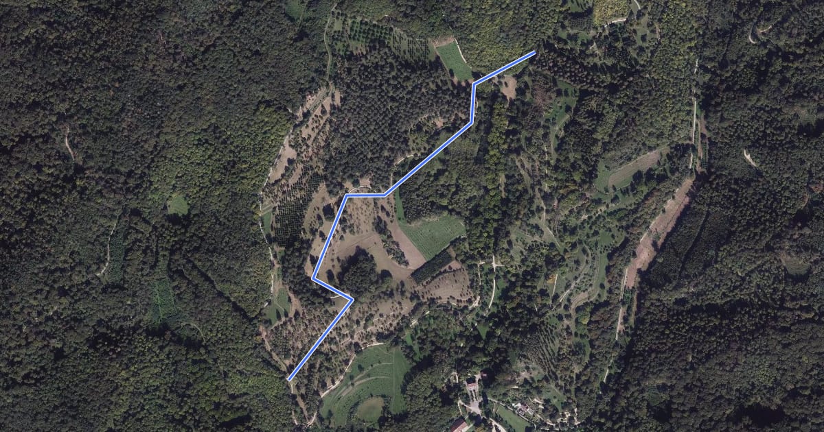 Маршрут Sautalweg - Fasanenweg на спутниковом снимке