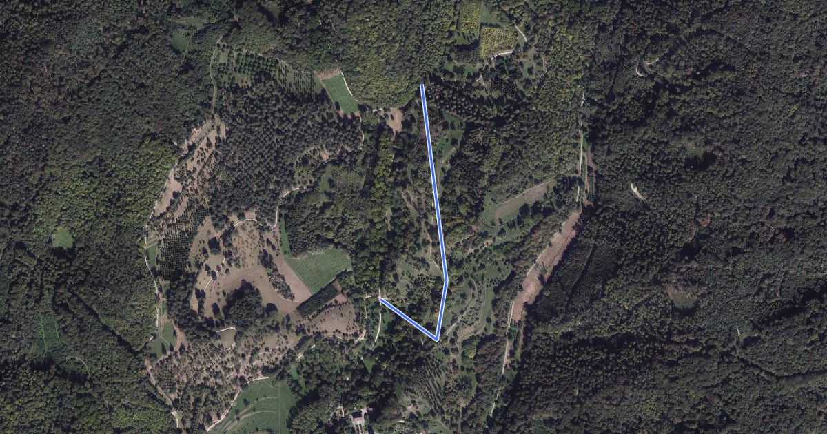 Маршрут Sautalweg - Hüttenweg на спутниковом снимке