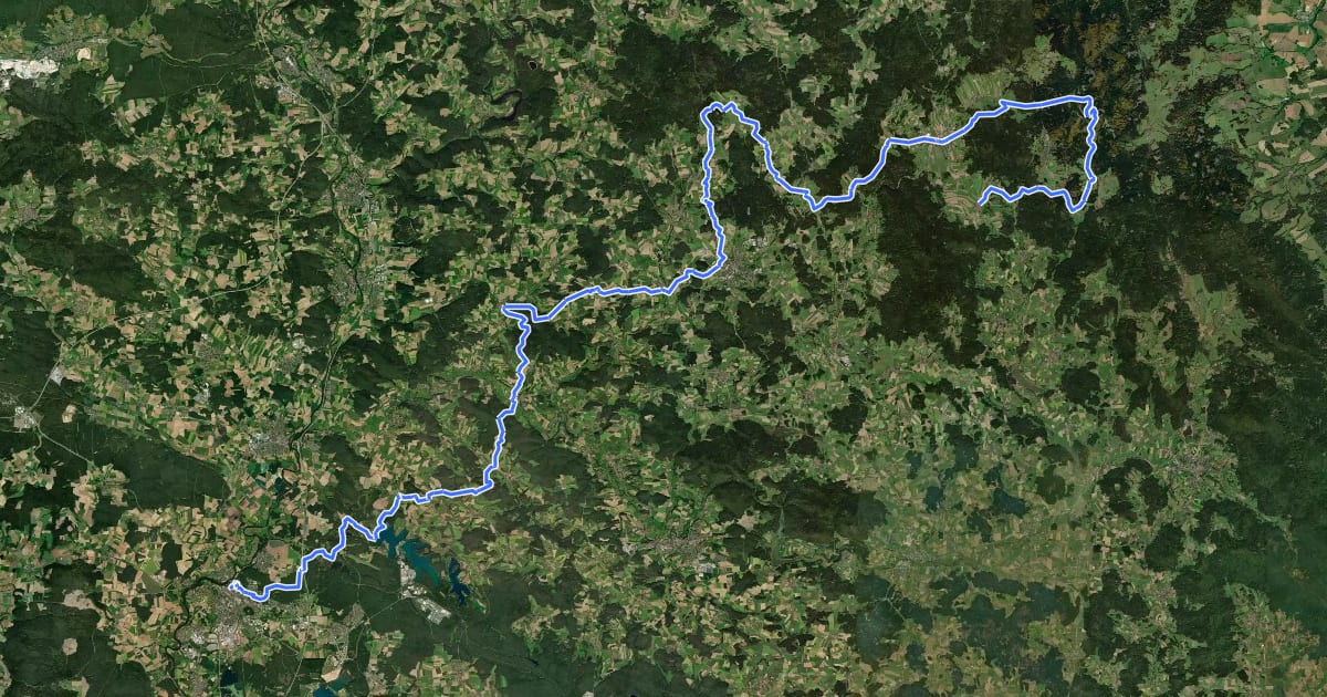Маршрут Sautreiberweg на спутниковом снимке
