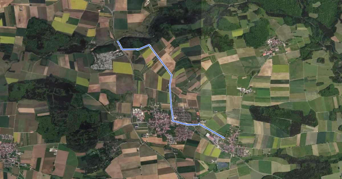 Маршрут SAV Gelbe Gabel: Nebenweg Campingplatz Machtolsheim - Bühlenhau на спутниковом снимке