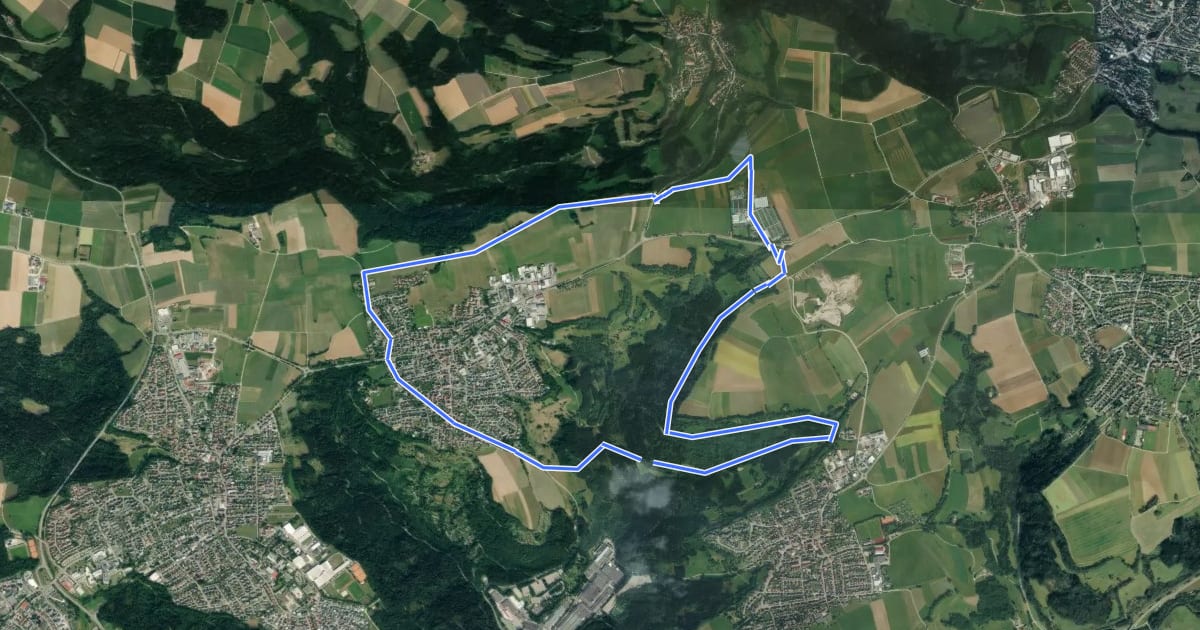 Маршрут SAV OG Lindach Rundwanderweg C на спутниковом снимке