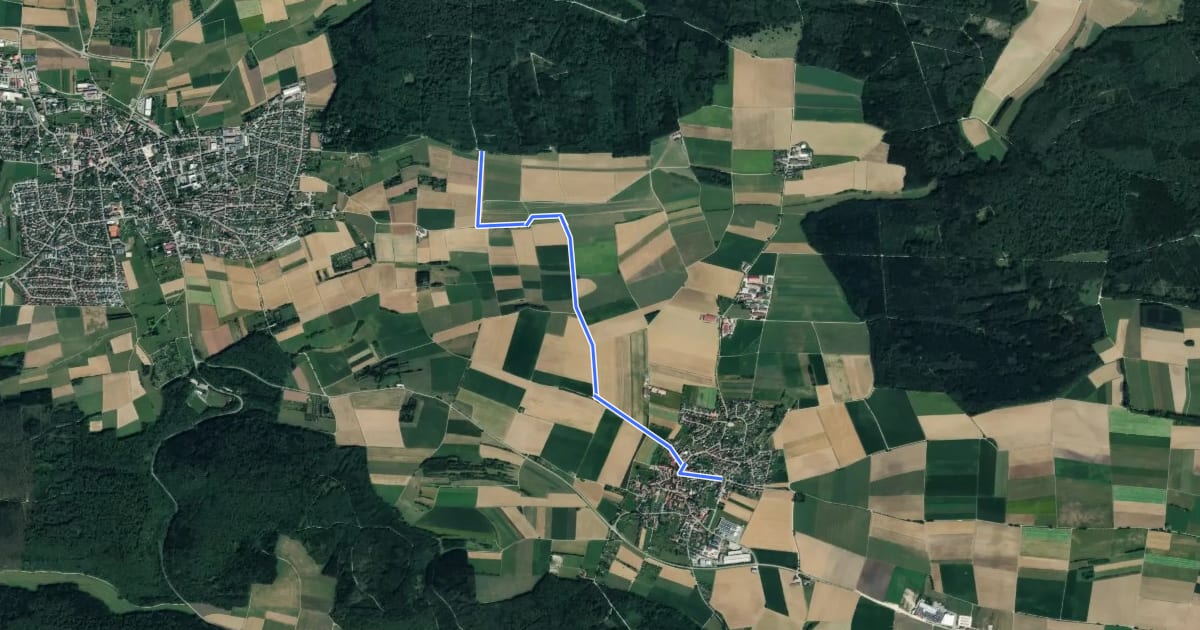 Маршрут SAV Querweg Heldenfingen - Gerstetten-Junghau на спутниковом снимке