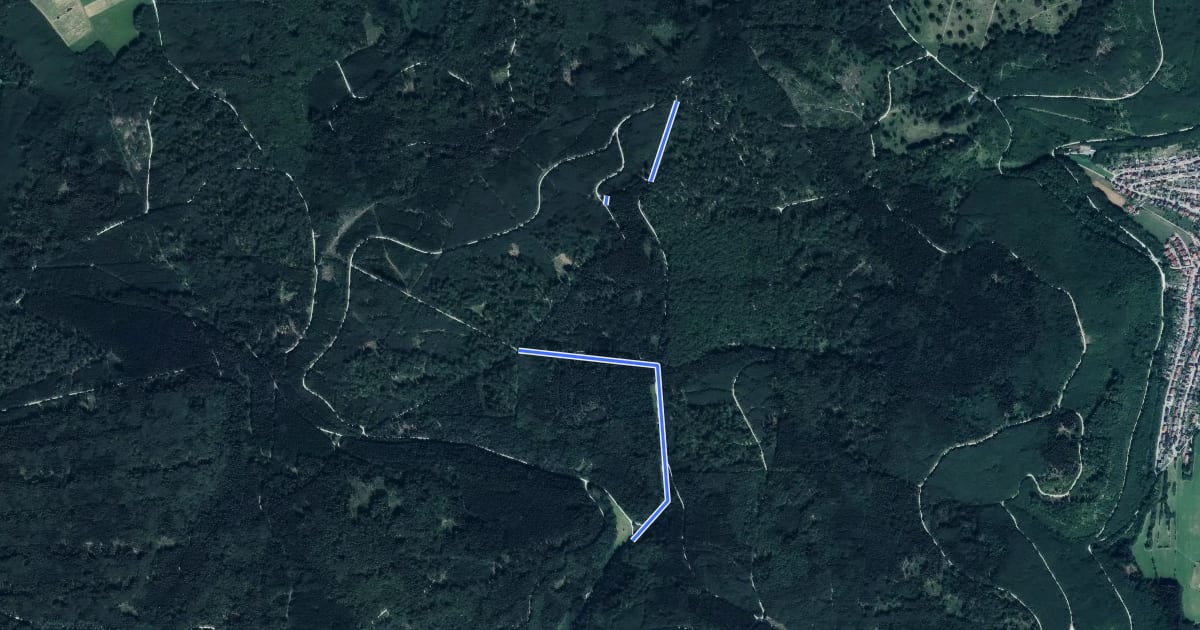 Маршрут SAV Querweg: HW1 - Bilzhütte - Bilzhaus - Hagental на спутниковом снимке