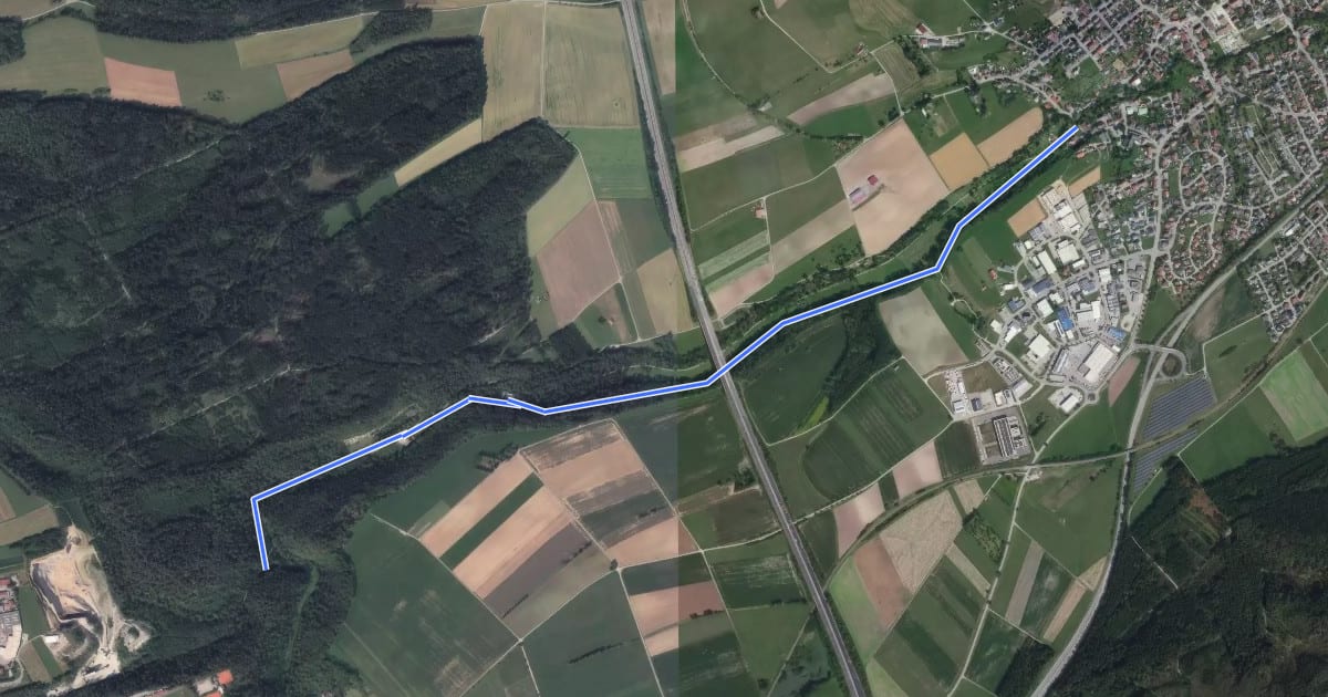 Маршрут SAV rote Gabel Neckartäle - Schwenningen на спутниковом снимке