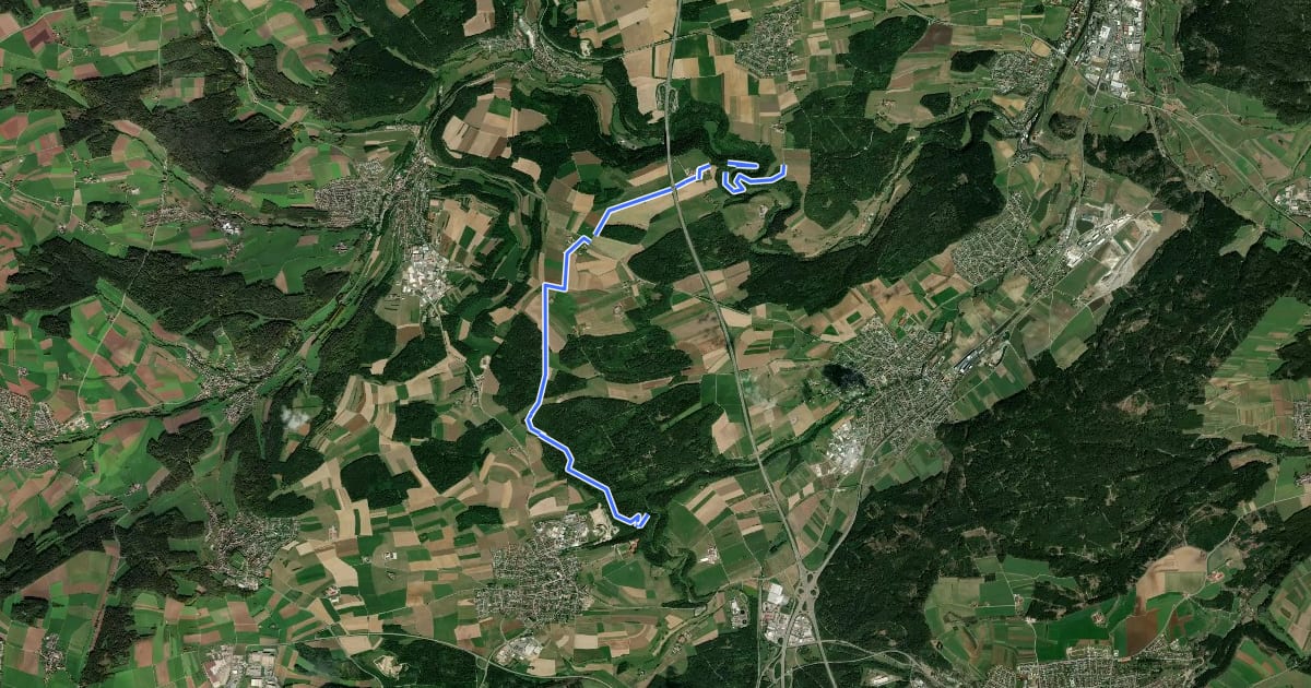 Маршрут SAV rotes Plus Maienbühl-Oberrotenstein на спутниковом снимке