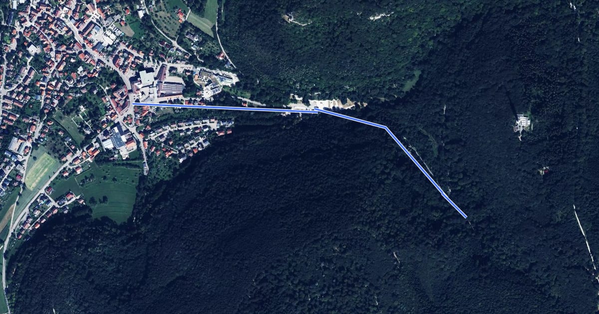 Маршрут SAV Verbindungsweg rote Raute: Heubach - Längenfeld на спутниковом снимке